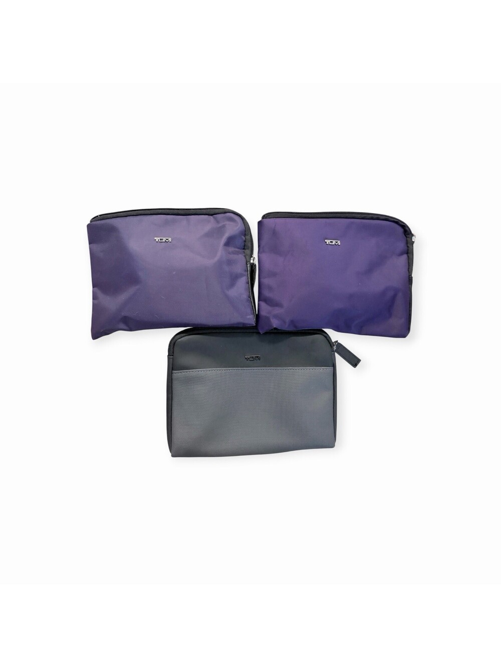 Tumi for Delta Amenity Travel Kit Purple Black Toiletries Bag Pouch